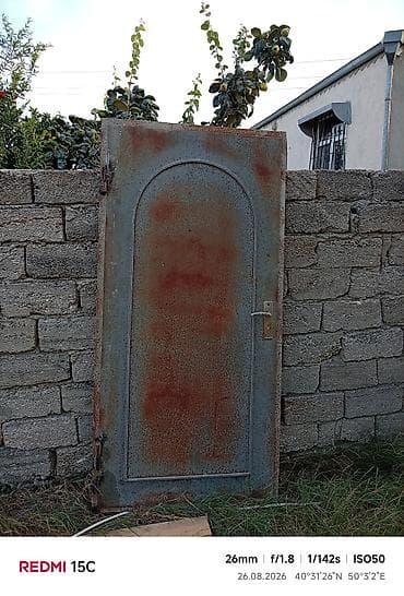 Metall qapı – darvaza paneli - Material: qalın metal sac - Dizayn — 1