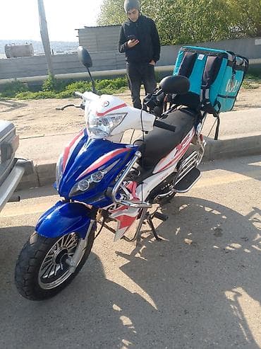ucuz mapetlər: Moped/motosiklet – SKY49, sport dizayn - Rəng: mavi–ağ–qırmızı — 2