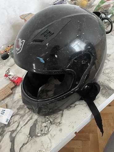 Motofərdlər üçün tam üzlü kaska - Rəng: qara - Korpus: tam üzlü