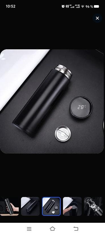 kafel ucuz: Rəng - Qara, Termofincan, Paslanmayan polad, 500 ml — 5