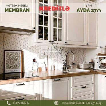 əncir cemi: Sifarişlə mətbəx dəsti, Özü çəkən petlələr, Sadə laminat, Kredit var, Pulsuz çatdırılma — 14