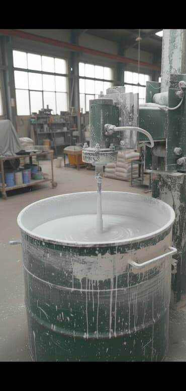 Sənaye tipli boya/şpak/dekorativ qarışdırma qurğusu Üç qazanı ilə