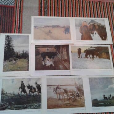 yay fəslinə aid şəkillər çəkmək: Для декора продам набор картин "Образы природы в произведения — 3