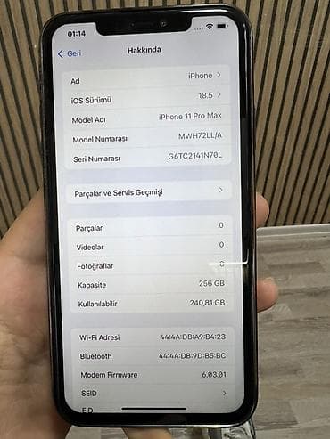 ipad air m3: IPhone 11 Pro Max, 256 GB, Space Gray, Qırıq — 5