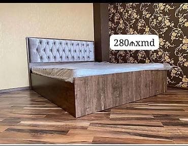 Mebel: İki nəfərlik çarpayı - Material: Ağac teksturalı korpus lalafo.az -da Mebel: İki nəfərlik çarpayı - Material: Ağac teksturalı korpus