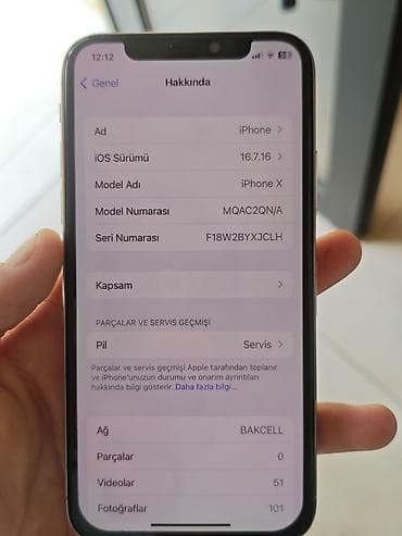 iphone plus 7: IPhone X, Gümüşü, Face ID — 4