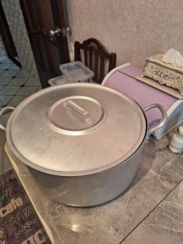 Mətbəx aksesuarları: Qazan, rəng - Gümüşü, Alüminium, 5-dən çox l — 4