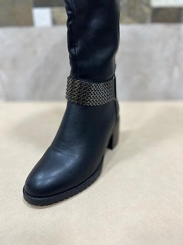 Çəkmə, Ölçü: 36.5, rəng - Qara, Yeni