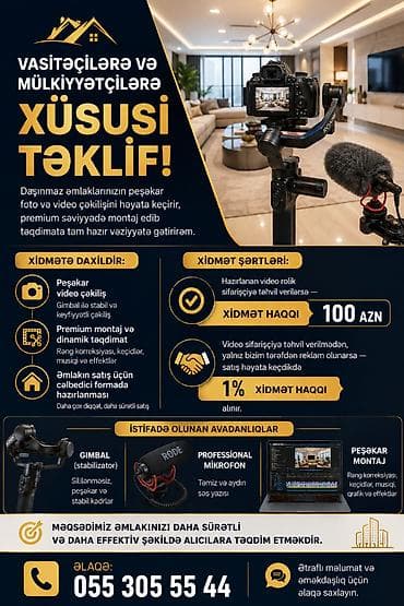 🏡 Vasitəçilərə və Mülkiyyətçilərə Xüsusi Təklif! Daşınmaz