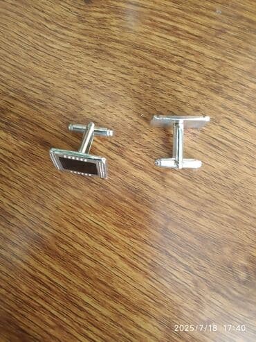 gumus destleri: Kişi köynəkləri üçün qol düymələri dəsti - Material: metal alaşım — 3