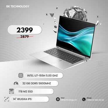 BK Technology: Yeni HP EliteBook, 14 ", Intel Core i5, 1 TB, Ünvandan götürmə, Ödənişli çatdırılma, Rayonlara çatdırılma