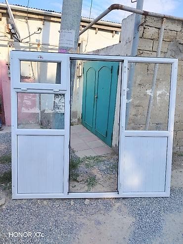 sef qapi: PVC balkon/qapı bloku - Material: ağ PVC profil - Dizayn: yuxarı — 7