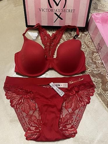 gumus 35: Victoria’s Secret qadın lingerie dəsti – qırmızı rəng Amerikadan — 5