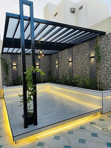 bag stol: Müasir bağ/pergola-lounge konstruksiyası – layihə və quraşdırma — 2