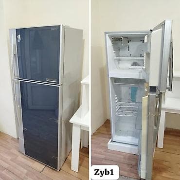 Toshiba soyuducu satılır. Qiymət 360 azn. Hün-1.80, en-65, derinlik — 1