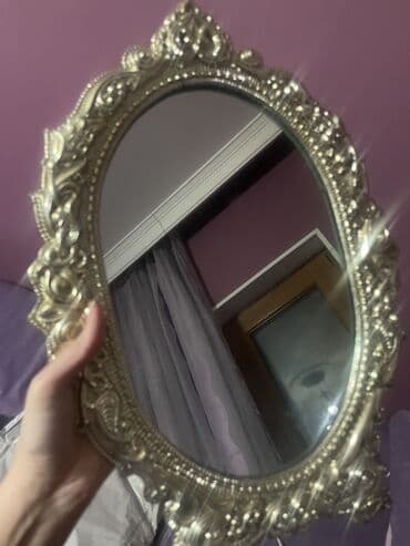 зеркало со столиком: Зеркало Настольное, Овал, Для макияжа — 1