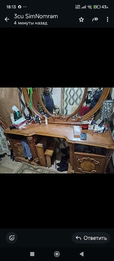 bez dolap: Klassik üslubda yataq otağı dəstirkibi: - 4 qapılı böyük şkaf — 3