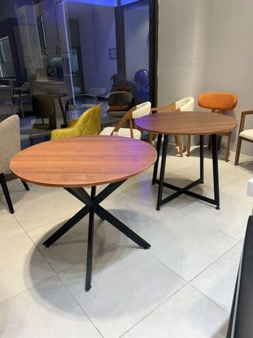 купить круглый стеклянный стол: Mətbəx masası, Açılmayan, MDF, Yumru masa — 2