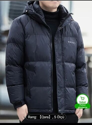 layka kurtkalar: Kişi üçün qışlıq kurtka yenidir - Rəng: Qara ölçü-m amma oversayz — 6