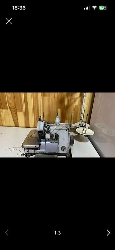 tikiş maş: Sənaye tipli overlok tikiş maşını – stol və pedallı komplekt - 3 — 3