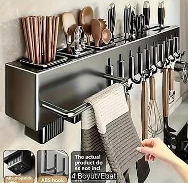Mətbəx üçün divara quraşdırılan çoxfunksiyalı təşkilatçı rəf -