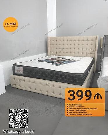 İkinəfərlik çarpayı, Bazalı, Matras ilə