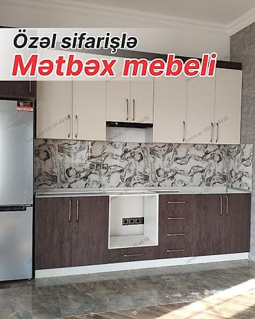 metbex mebelleri sekilleri: Sifarişlə mətbəx dəsti, Sadə laminat — 1