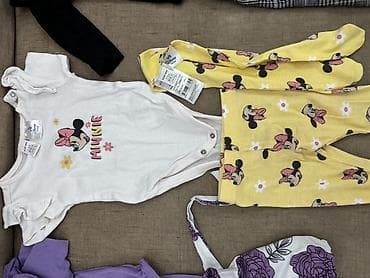 spartivniler qiz ucun: Disney Minnie Mouse uşaq geyim dəsti - Dəst: bodi və uzun şalvar - — 1