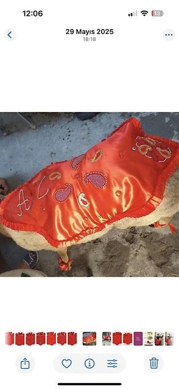 joker sekilleri: Qurbanlıq heyvan üçün bəzək dəsti – qırmızı rəngdə Məhsulun tərkibi — 5
