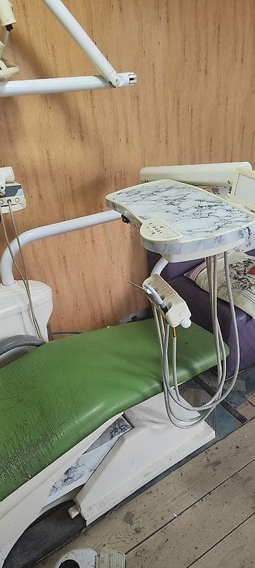 alət qabi: Stomatoloji kreslo və qurğu komplekti - Yaşıl rəngli rahat — 3