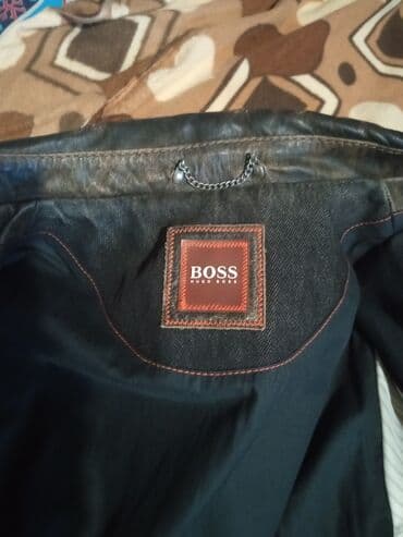 Plaşlar: HUGO BOSS kişi dəri gödəkcə - Material: qalın, təbii dəri — 26