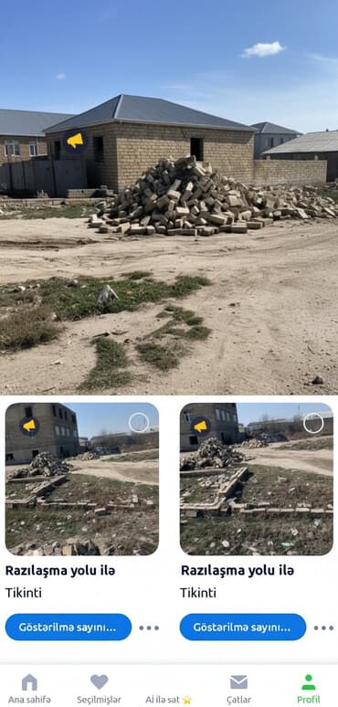 dasinmaz emlak gence: 1 sot, Tikinti, Bələdiyyə — 3