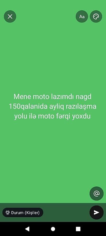 gence masin salonu: Axtarış: Moped/Motorsiklet Təsvir: - Məndə 150 AZN nağd var. - Qalan — 1