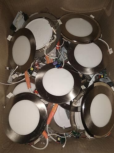 spotlar bakida: Dairəvi LED tavan spotları – daxili tavana quraşdırılan model - — 1