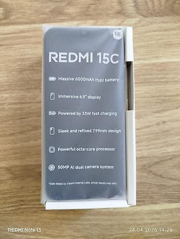 Redmi 13C, 128 GB, rəng - Qara, Sensor