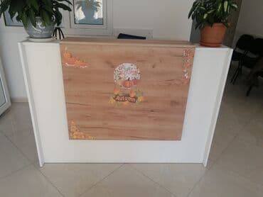 uşaq şkaf: Ofis mebel dəsti – masa, dolablar və resepsiyon stendi - İş masası — 3