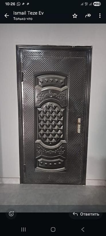 Dəmir giriş qapısı - Material: möhkəm metal/dəmir konstruksiya -