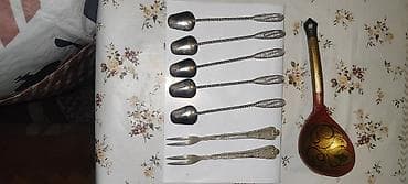 idmana aid resmler: Kolleksiya üçün dekorativ qaşıq və çəngəl dəsti - 6 ədəd suvenir — 2