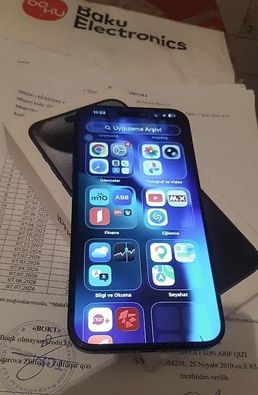 IPhone 15 Pro Max, 512 GB, Blue Titanium, Zəmanət, Face ID, Sənədlərlə