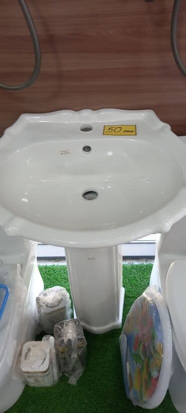 мойки для кухни в баку: Keramik piyada lavabo modelləri - Material: parlaq ağ keramika — 2