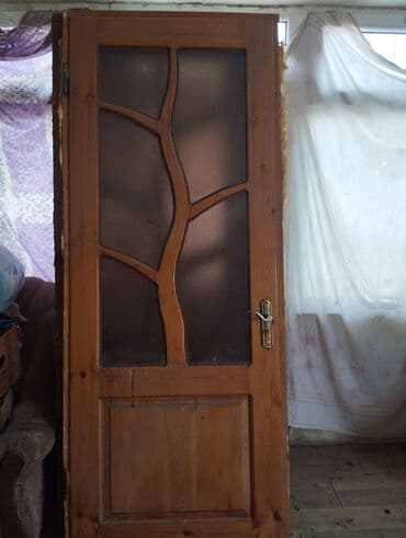 işlənmiş taxta: Qonaq otağı üçün İşlənmiş Otaq qapısı 90x220 sm Çərçivə ilə, Zəmanətsiz, Ödənişli çatdırılma — 2