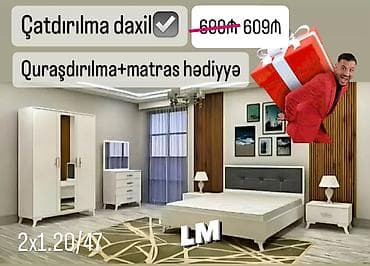 istolar: Yataq otağı dəsti - Komplekt: 2 qapılı şkaf, tualet masası güzgü ilə — 1