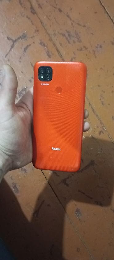 telefon goranboy: Redmi 9C, 4 GB, rəng - Narıncı, Qırıq — 1