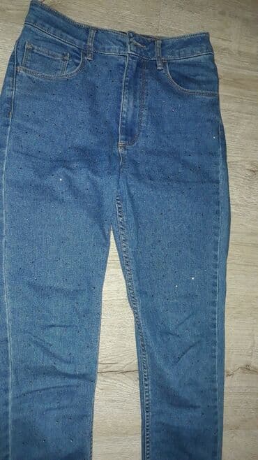 женские джинсы со стразами: Jins . Джинсы. Tezedi.С камнями Сваровски. Hec bir difekt yoxdu. ecemi — 1