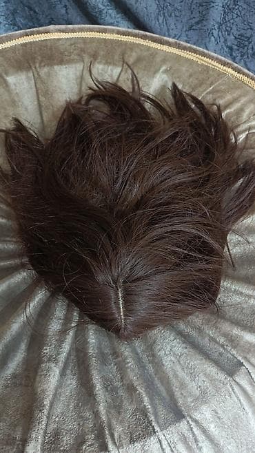 savis krem a e: Qəhvəyi rəngdə saç toppiki/parça peruk (top closure). - Təbii — 1