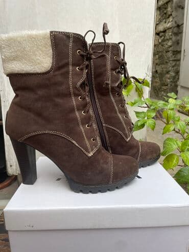 qiz ucun botlar: Ölçü: 40, rəng - Qəhvəyi, İşlənmiş — 1