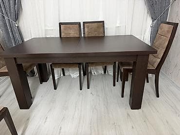 bag desti: Qonaq otağı üçün, Açılan, Dördbucaq masa, 6 stul — 3