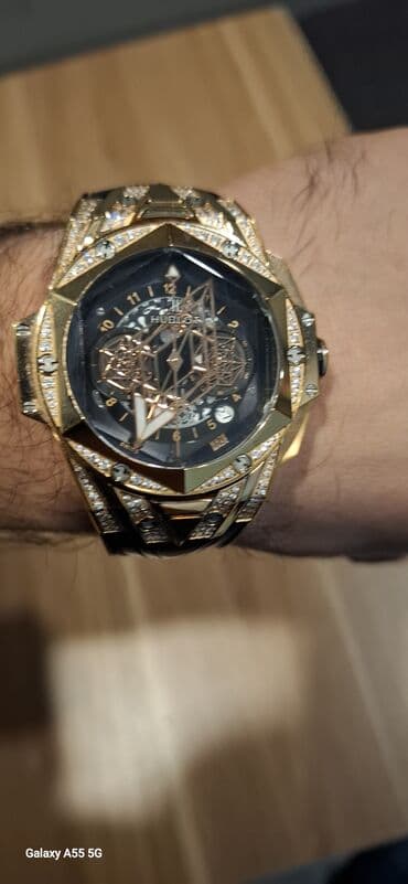 Сумки: Наручные часы, Hublot, цвет - Золотой — 4