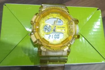 elektron sigaretler: İşlənmiş, Qol saatı, Casio, rəng - Sarı — 1