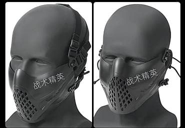 qar maskası: Taktiki üz qoruyucu maska – qara rəng Məhsul təsviri: - Üzün aşağı — 2